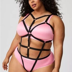 Torrid Black Boudoir Bodysuit Harness Size 1/2